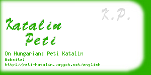 katalin peti business card